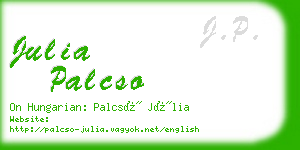 julia palcso business card